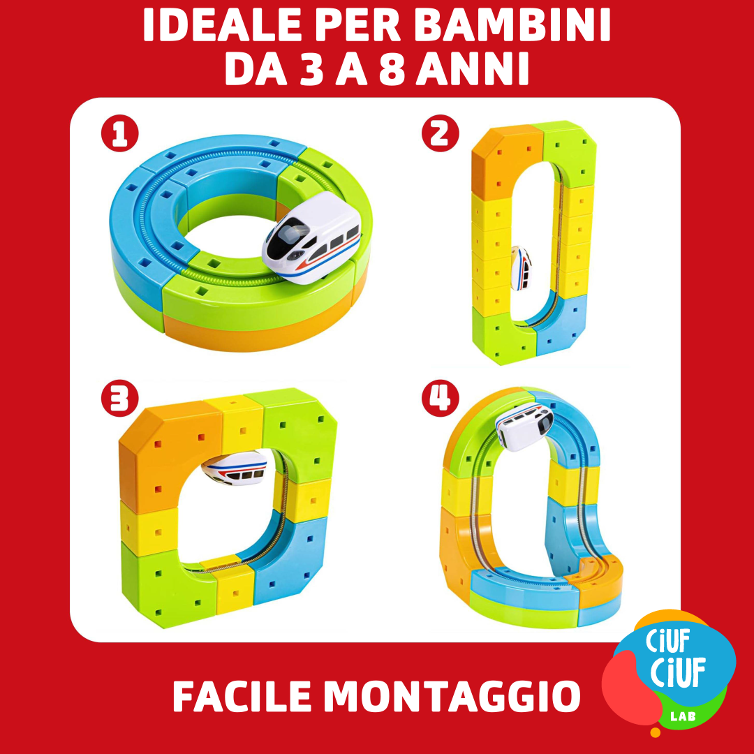 CIUF CIUF LAB - Trenino Elettrico 3D con Binari Modulari