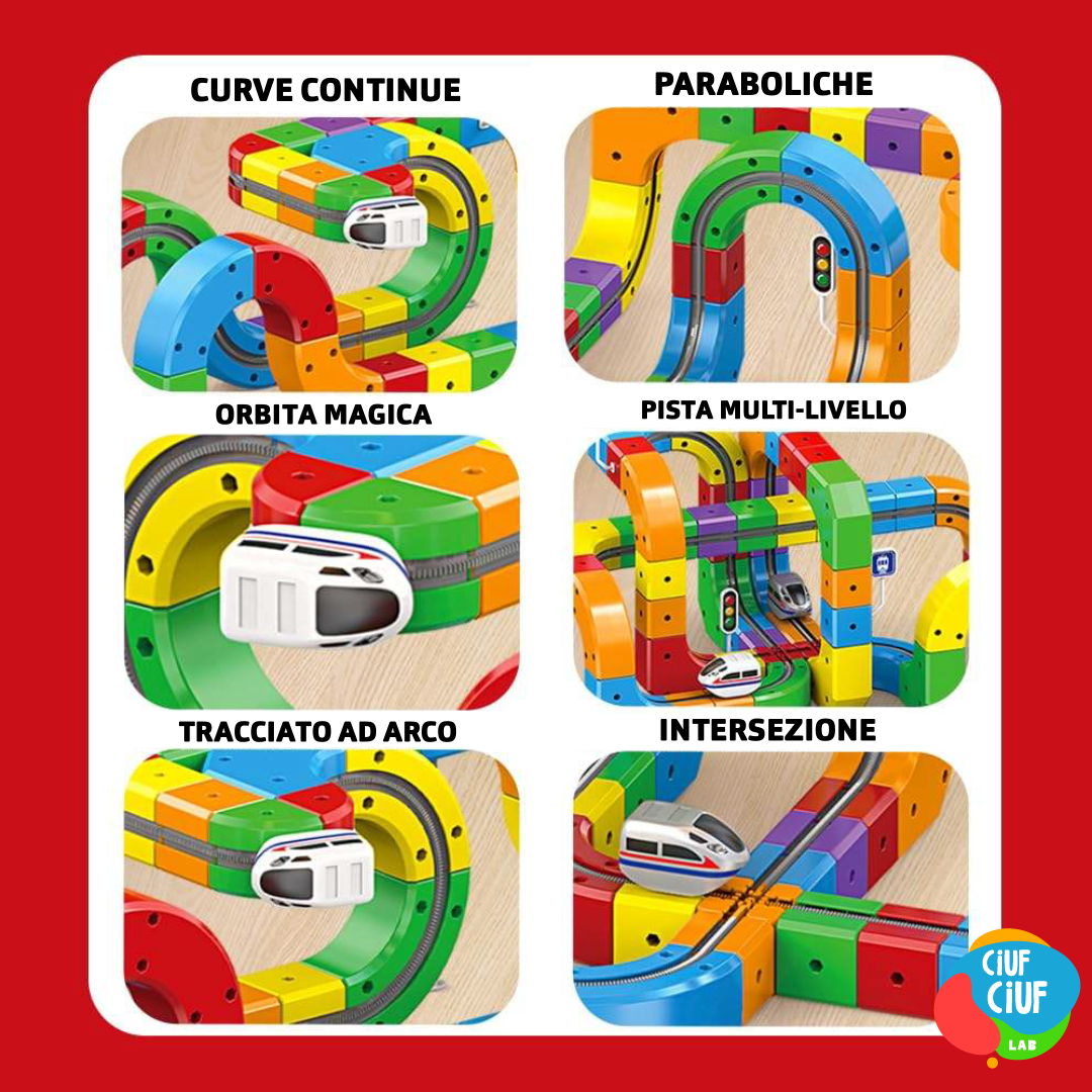 CIUF CIUF LAB - Trenino Elettrico 3D con Binari Modulari