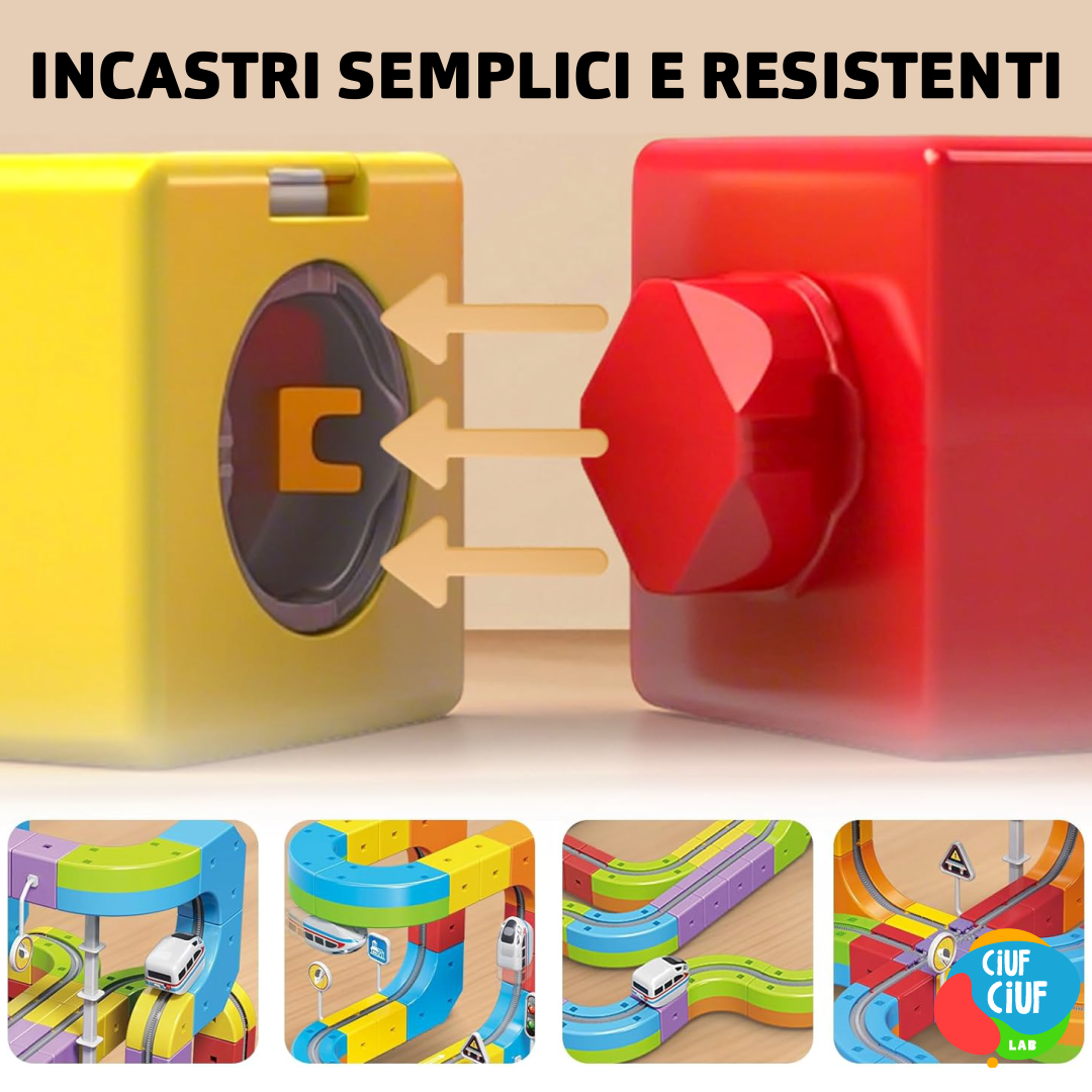 CIUF CIUF LAB - Trenino Elettrico 3D con Binari Modulari